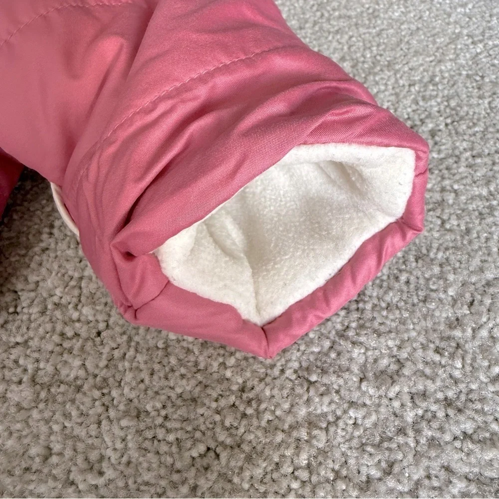 Baby Gap rose pink and cream snowsuit size newborn 3-6 months
